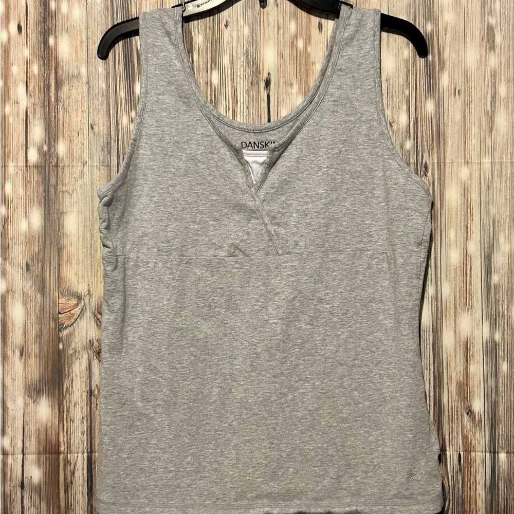 Danskin Now Womens Gray Sleeveless Active TankTop Size XL